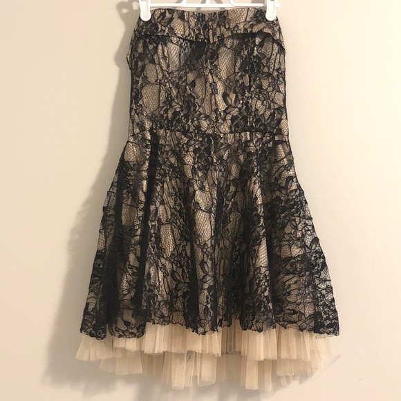 SANS SOUCI NWT lace overlay strapless mini dress - Picture 2 of 8